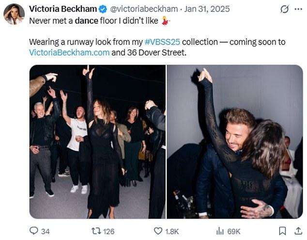 Victoria Beckham's 'never met a dancefloor I don't like' tweet resurfaces as internet EXPLODES with hilarious memes over Brooklyn's claim his mother danced 'on him appropriately'