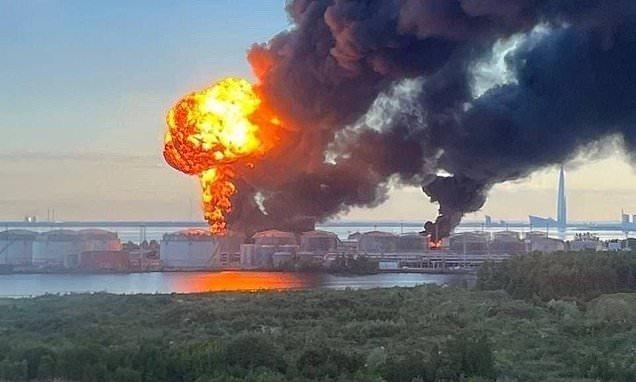 Ukraine blitzes St Petersburg oil port ahead of 'Russia's Davos' hosted by Putin in the city as tide of war continues to turn Kyiv's way