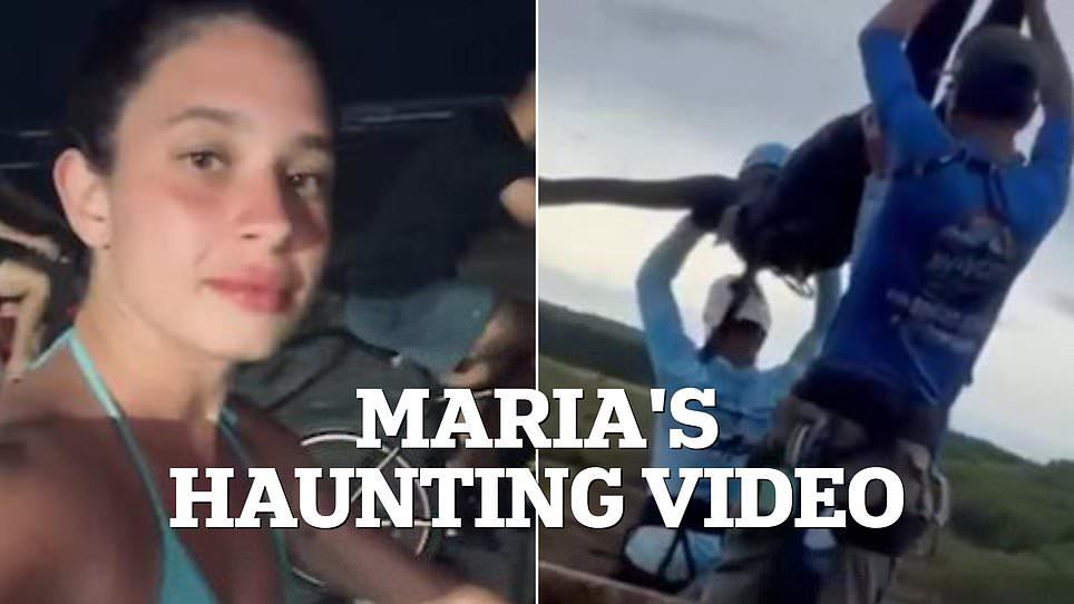 Heartbreaking video shows bungee jump victim biking on beach before she was hurled from bridge without a rope as family mourns 'deep absence'